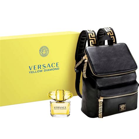 yellow diamond versace gift set|yellow diamond backpack set Versace.